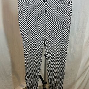 Betabrand Black and White Houndstooth “Catstooth” Pants Size Medium Long